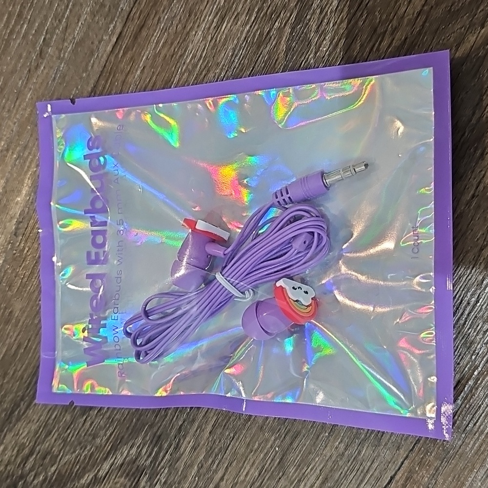 💥3/$15💥GEMS "Rainbow" Novelty Wired Earbuds